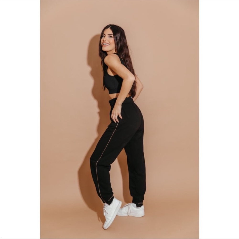 Kittenish Black Joggers Size Medium.